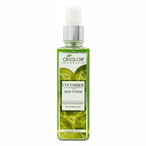 Safe To Use Oxyglow Herbals Cucumber Toner Spray For Face| Reduces Inflammation, Keep Your Skin At The Right Ph & Prevent Acne Breakouts| Wrinkles, Oil Control, Makeup Removal For Women & Men 100 Ml,Pack Of 1