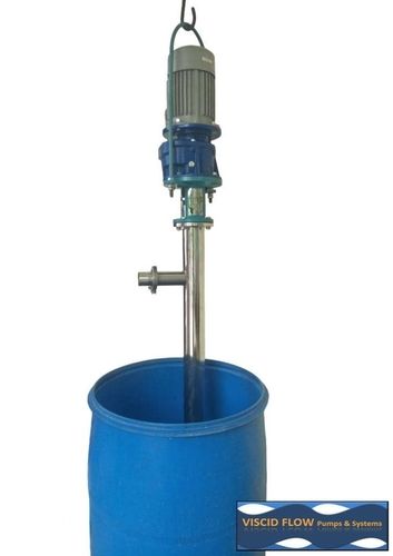 Silver And Blue High Viscosity Barrel Emptying Pump - Oil/Grease/Batter