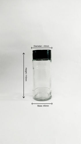 Color and Transparent 120ml Round Glass Jar