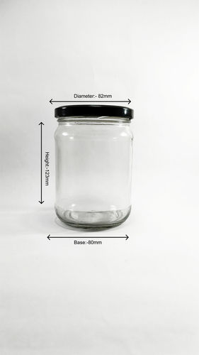 Color and Transparent 550ml Salsa Round Glass Jar