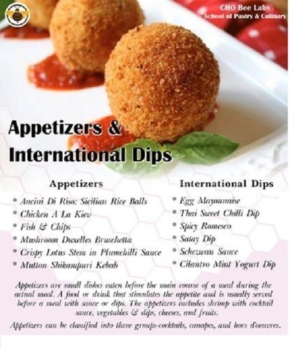 Starters And Appetizers International Dips Coaching Classes