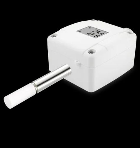 White 15- 36 V Wall Mount Temperature Humidity Sensor 