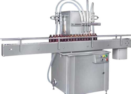 Silver 5 Hp Electric Automatic Liquid Filling Machine For Industrial Use