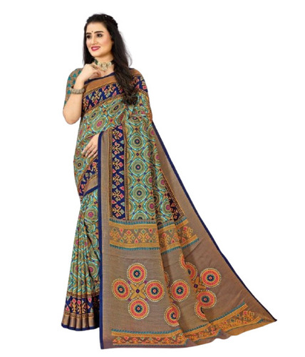 Printed Pattern Party Wear Fancy Designer Saree - Color: Mulit
