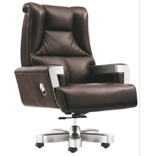 Premium Quality Leather Chair - Color: Brown