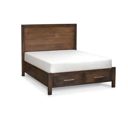 Wooden Storage Single Bed - Color: Brown