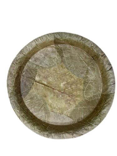 Natural 100 % Biodegradable 14 Inch Round Sal Leaf Plate