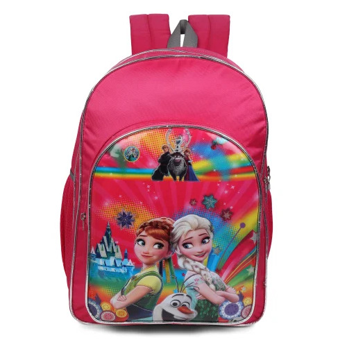Carton Printed Kids School Bag - Color: Pink
