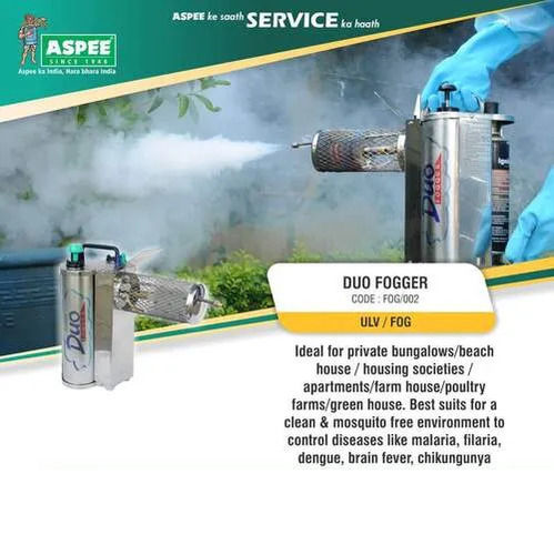 Duo Fogging Machine - Stainless Steel Body, 4.00 Weight | Easy To Install, Low Maintenance Cost, Optimal Quality for Residential and Industrial Use