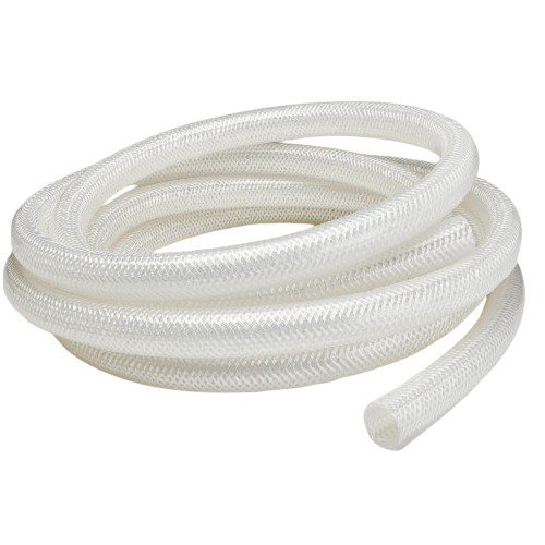 Silicone Braided Hose - Color: White