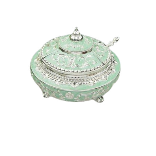 Silver Plated Sugar Pot - Material: Ceramic