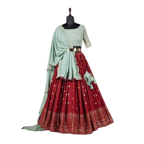 Women Beautiful Maroon Color Lehenga Choli