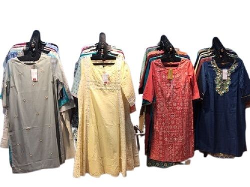 Embroidered Quarter Sleeves Emboidered Branded Kurti