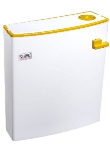 Plain White Color Polypropylene Flush Tank Installation Type: Wall Mounted