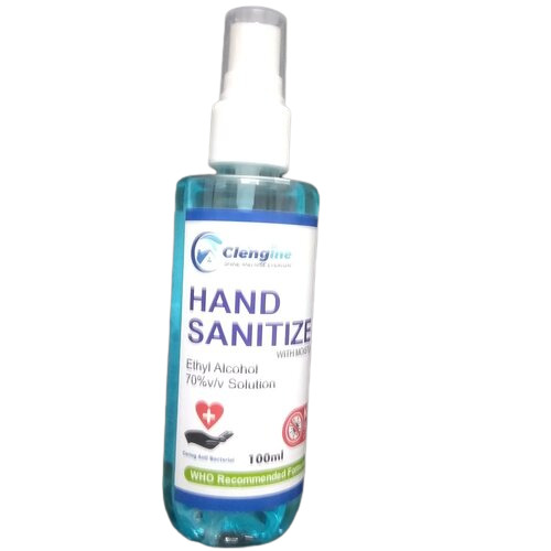 Liquid Hand Sanitizer - 100ml Transparent FDA Certified Blue Formula for Men and Women Clinical and Personal Use 6 Months Shelf Life