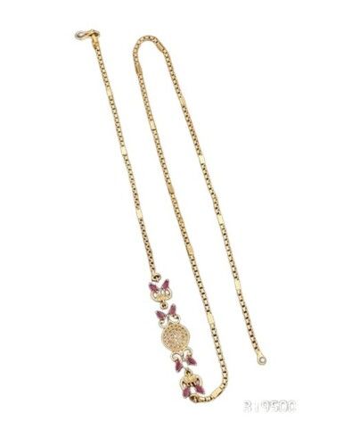 Gold Plated Flower Design Mop Chain