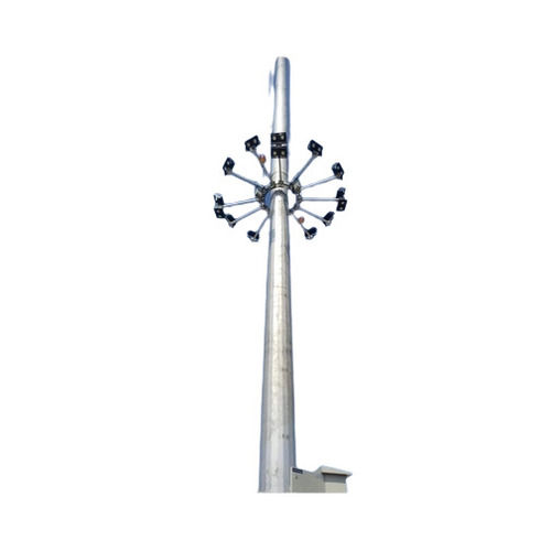 White Long Lasting High Mast Lighting Pole