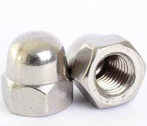 White Lightweight Polished Finish Rust Resistant Dome Nuts For Industrial