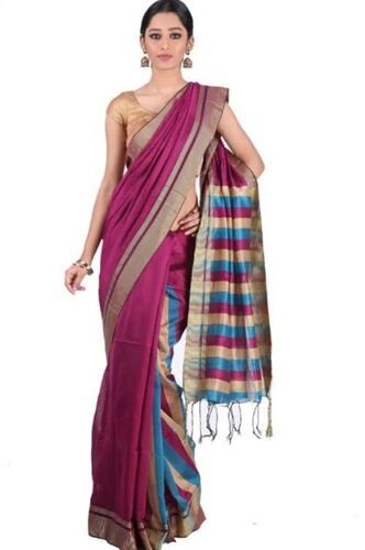 Multi Color Ladies Handloom Tant Silk Sarees