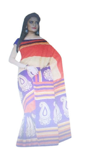 Shrink Resistant Lightweight Designer Printed Cotton Saree For Ladies