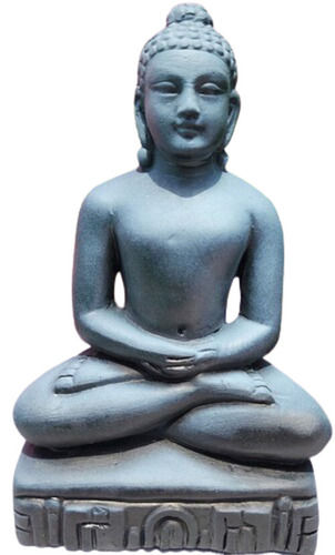 Terracotta Grey Gautam Buddha Full Statue