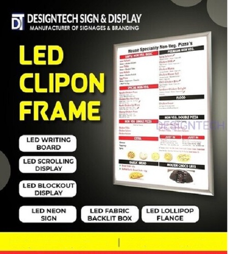 LED Clipon Frame for Advertisement By DESIGN TECH SIGN & DISPLAY