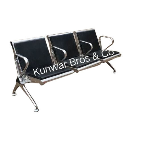 Metro 3 Seater Stainless Steel Visitor Chair 