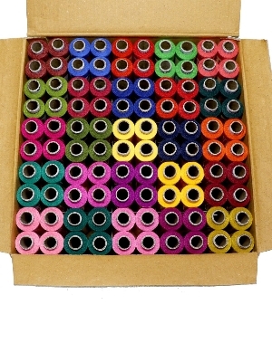 Polyester Sewing Thread For Stitching And Knitting Use - Dyed Material with Multi-Color Options: Yellow Red White Green Black Pink Luster: Full Dull & Super Bright