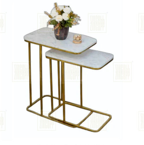 Modern Iron Square Nesting Table Set Of 2 Pieces