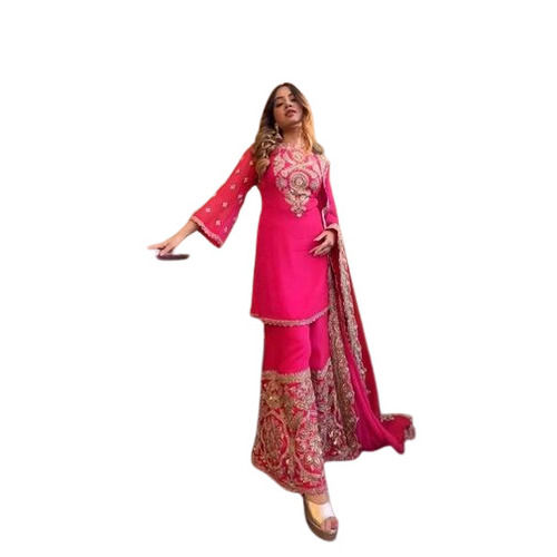 Womens Party Wear Palazzo Set with Dupatta