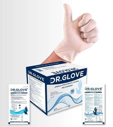 Latex Sterile Full Fingered Surgical Gloves