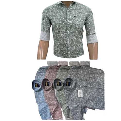 Mens Printed Twill Fabrics Shirt