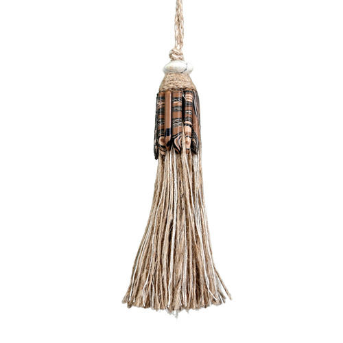 Stone Beaded Cotton Tassel