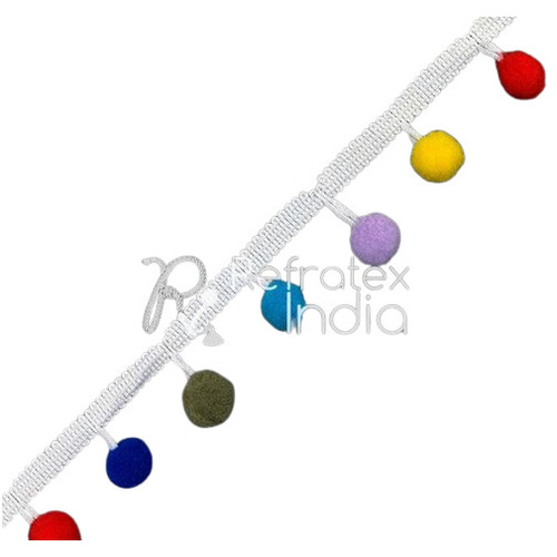 Decorative Acrylic Pom Pom Fringe