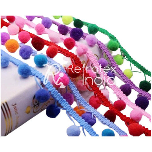 Decorative Nylon Pom Pom Fringe