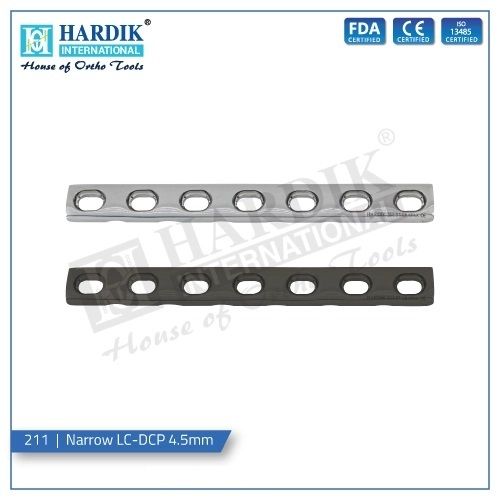 Grey Straight 4.5 Mm Lc-Dcp Narrow Plate