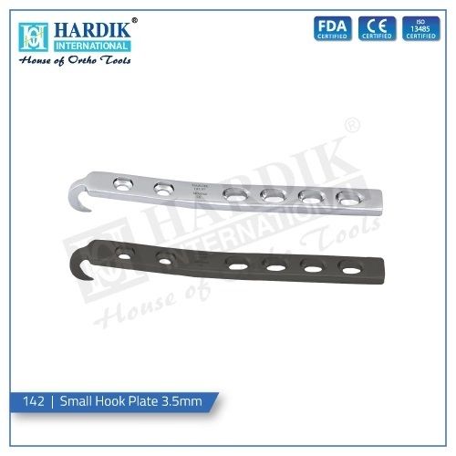 Titanium Stainless Steel Small Hook Plate 3.5mm