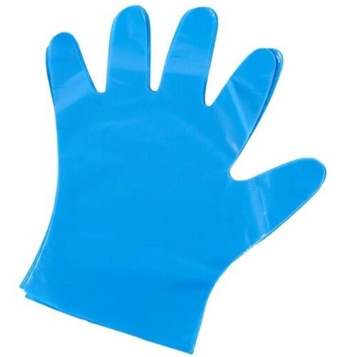 Water Proof Plain Blue Color Industrial Gloves