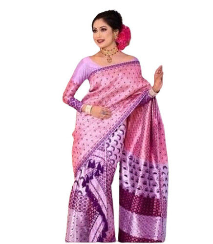 Pink Skin Friendliness Assam Silk Saree