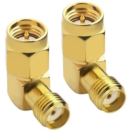 Gold Right Angle Sma Male To Female Adapter For Fpv Goggle