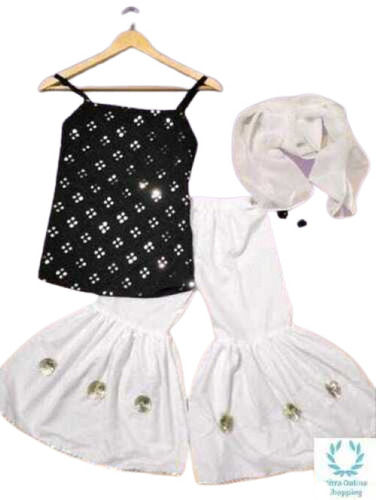 Girls Cotton Black And White Printed Sharara Set Age Group: 6-12 Years