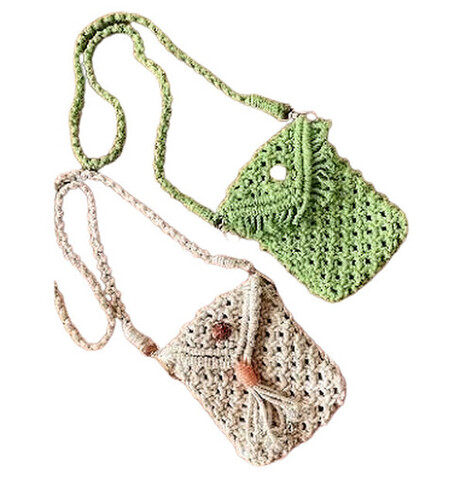 सभी रंग का Macrame मोबाइल कैरी बैग