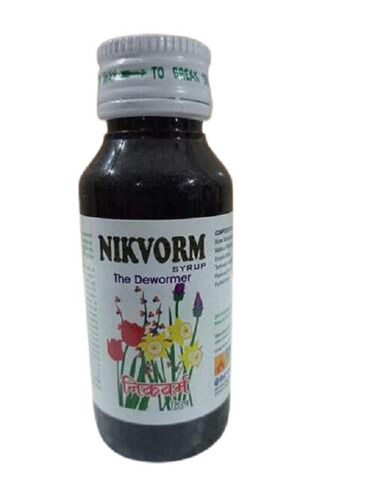 Medicine Grade Liquid Form Pharmaceutical Nikworm Syrup Prescribed By A Doctor