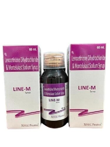 Line-M Levocetirizine Dihydrochloride And Montelukast Sodium Syrup General Medicines