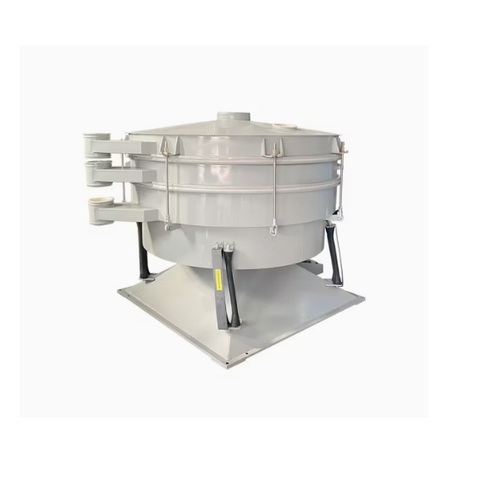 Automatic Circular Stainless Steel Tumbler Screening Machine - Rubber Spring Support Fine Particles Separation 1 Year Warranty Painted Finish