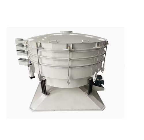 Automatic Circular Stainless Steel Tumbler Screening Machine - Fine Particles Separation Sorting & Sieving | Rubber Spring Support Motor-Driven 1 Year Warranty