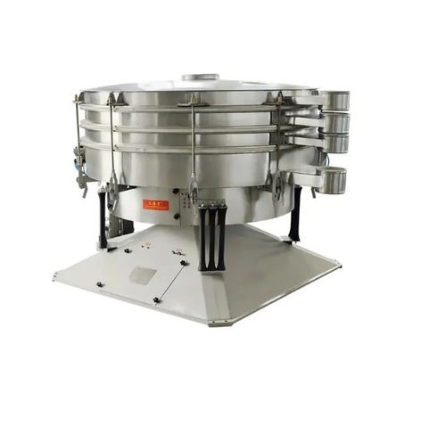 Circular Stainless Steel Automatic Screening Machine - Rubber Spring Support 1 Year Warranty Painted Finish Electric Power Source Fine Particles Separation