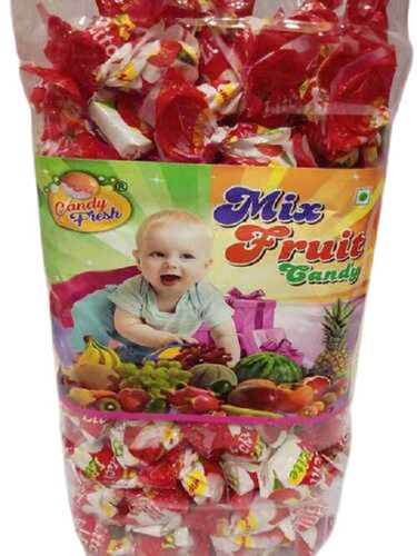 Yellows / Golds Sweet And Delicious Eggless Solid Mix Fruit Candy For Childrens