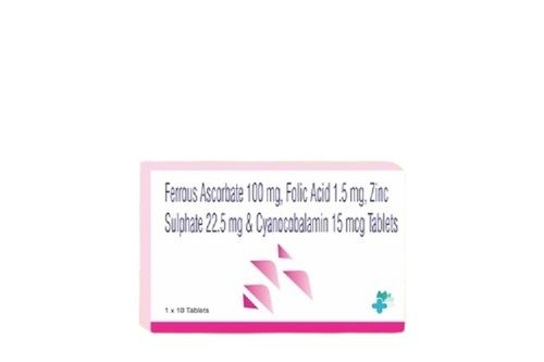 Ferrous Ascorbate Folic Acid Zinc Sulphate and Cyanocobalamin Tablets