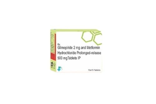 Glimepiride 2mg And Metformin Hydrochloride Prolonged Release 500mg Anti Diabetic Tablets